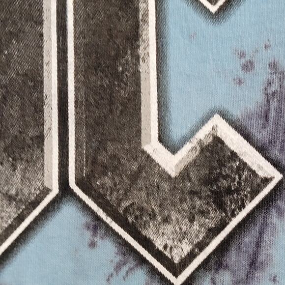 ACDC Lightning Shirt Womens Small 18x25 Blue Black Tie-Dye - Picture 7 of 11